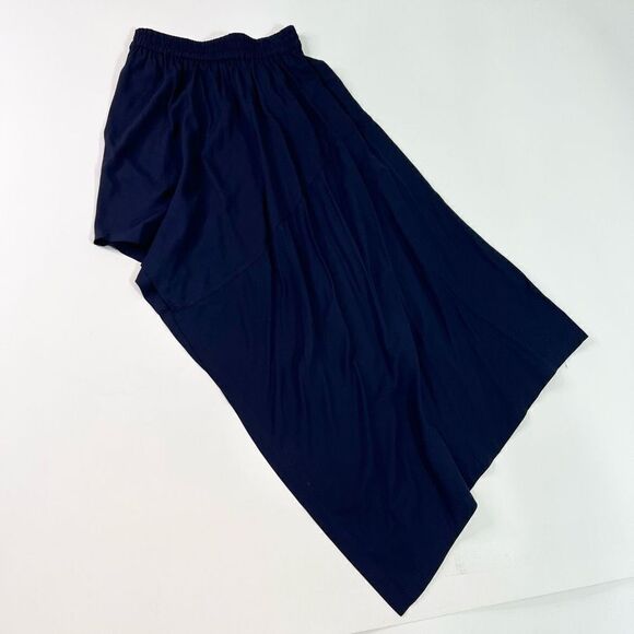 Saba High-low Skirt Women's 8 Navy Blue Viscose Pull On Elastic Waistband - Picture 1 of 9